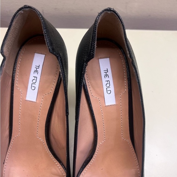 THE FOLD MADE IN ITALY NWT Black High-Heeled Pointed-Toe Pumps - Picture 9 of 10